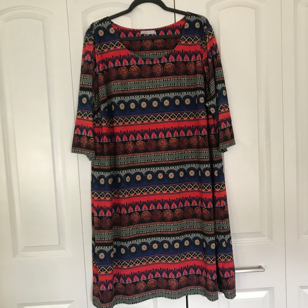 Triste Cozumel Printed Shift Dress